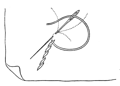 Fig. 1.&mdash;Stem Stitch&mdash;a peculiar use of short stitches.