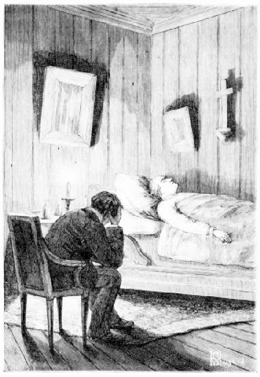 Norbert, roulant sur un fauteuil, s'assit en face du
lit.