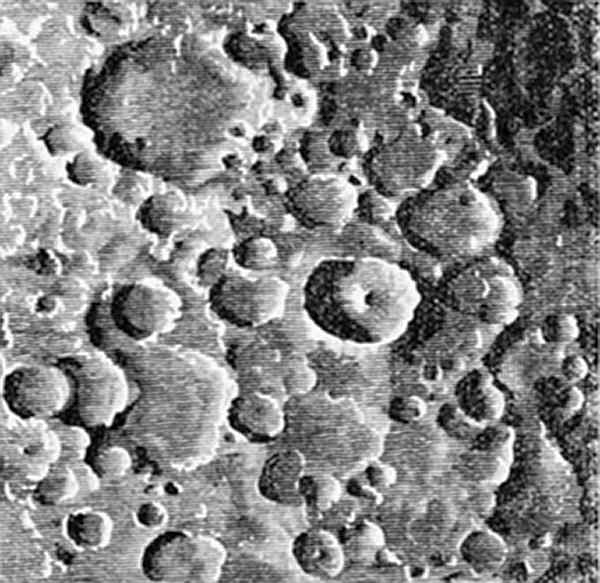 Fig. 4.

Tycho and his surroundings.
(From a photograph of the moon taken by Mr. De la Rue, 1863.)