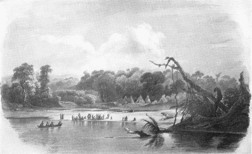 "PUNKA INDIANS ENCAMPED ON THE BANKS OF THE MISSOURI"

Karl Bodmer, 1833