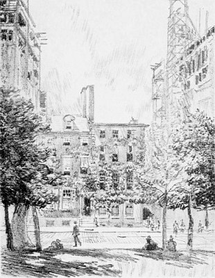 DR. FURNESS'S HOUSE, WEST WASHINGTON SQUARE,
JUST BEFORE IT WAS PULLED DOWN