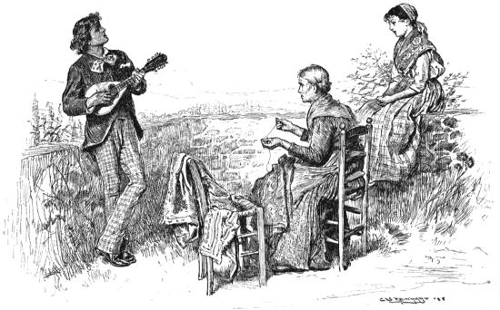 "NOUNCE TOO CAME OUT, AND SAT ON THE WALL NEAR BY,
LISTENING"