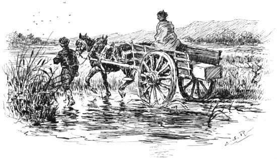 "THE CART WAS GOING SLOWLY ACROSS THE FIELDS, FOR THE
ROAD WAS OVERFLOWED."