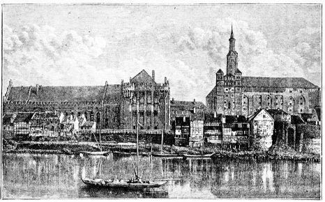 Le ch�teau des Chevaliers Teutoniques, � Marienbourg en
Prusse.