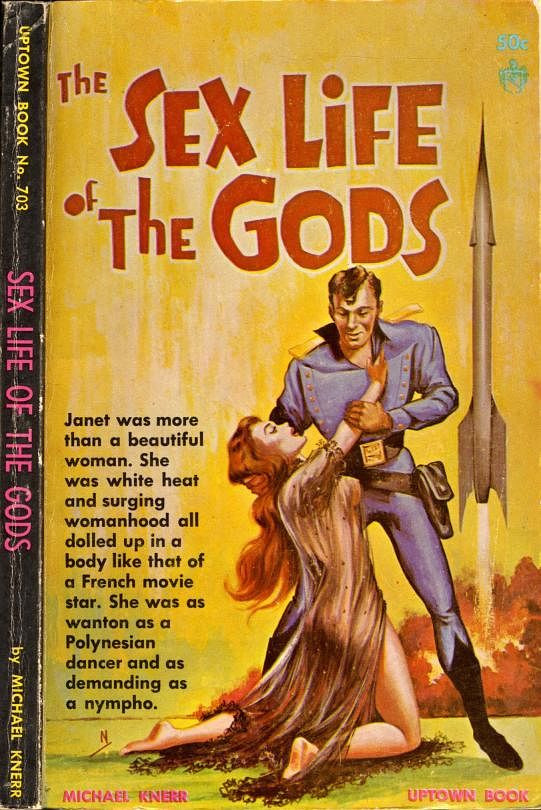 Janet was more than a beautiful woman. She was white heat
and surging womanhood all dolled up in a body like that of a French
movie star. She was as wanton as a Polynesian dancer and as demanding as
a nympho.