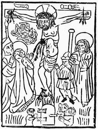 FIG. 3.&mdash;The Crucifixion. From the Manuscript “Book of
Devotion.” 1445.