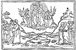 FIG. 24.&mdash;The Peace of God. From “Epistole di San
Hieronymo Volgare.” Ferrara, 1497.