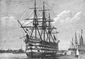 THE 'VICTORY' AT PORTSMOUTH.