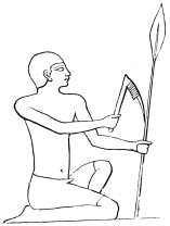 Fig. 33.&mdash;Lance-maker. Egyptian Wall-painting.