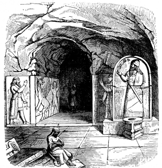 Fig. 58.&mdash;Entrance to one of the so-called Temples,
Nimrud.