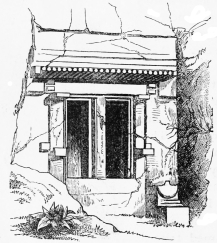Fig. 110.&mdash;Rock-cut Tomb at Antiphellos.