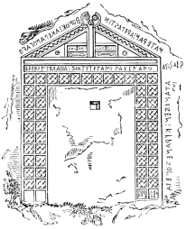 Fig. 118.&mdash;Phrygian Rock-cut Tomb near Doganlu.