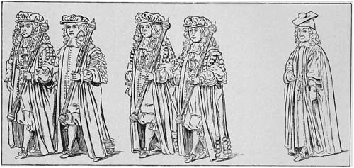 The Vice-Chancellor preceded by the Esquire Bedells.