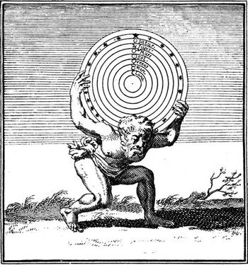 Atlas tr�gt den Himmel