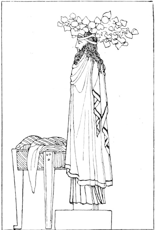 Fig. 13.&mdash;Fruit-tree dressed as Dionysus.(B&ouml;tticher, Fig. 44.)