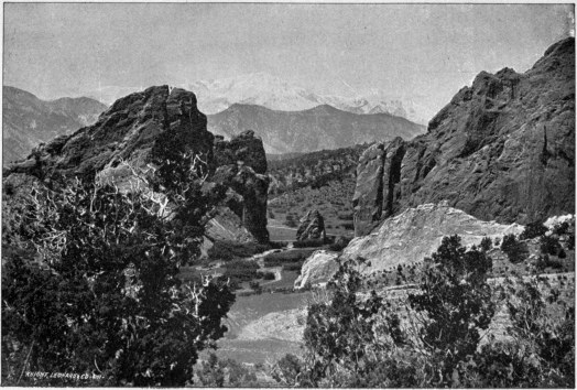 Image not available: GATEWAY TO THE GARDEN OF THE GODS, COLORADO; PIKE’S PEAK
IN THE DISTANCE.