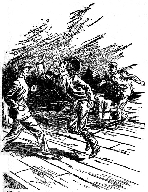 The heavy iron shot out and in a jiffy it had swung the rope round and round the man&rsquo;s legs.