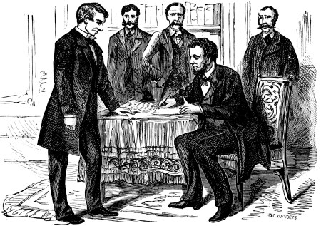 Image unavailable: ABRAHAM LINCOLN, SIGNING THE EMANCIPATION PROCLAMATION.
PAGE 267