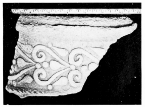 Fig. 163.&mdash;SÂMARRÂ, FRAGMENT OF POTTERY.