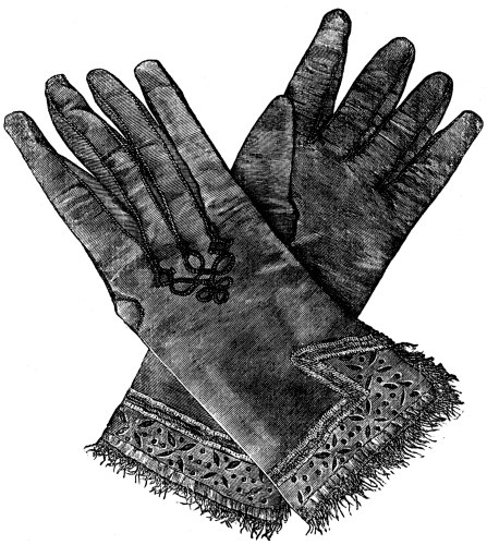 GLOVES OF SHAKESPEARE, IN THE POSSESSION OF MISS BENSON.

(From “Gloves: their Annals and Associations.”)