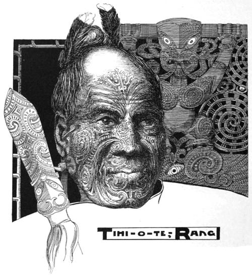 The face of a man, presumably Tihi-o-te-Rangi
as those words appear below it