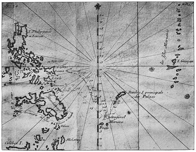 Map of the Philippine and Mariana Islands; from Lettres &eacute;difiantes (Paris, M. DCC. XV)