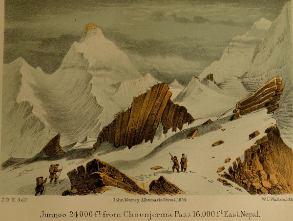 Junnoo 24,000 ft.
from Choonjerma Pass 16,000 ft. East Nepal