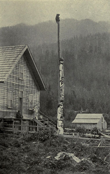 Old Chief and Totem Pole, Wrangell