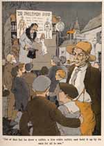 Out of that hat he drew a rabbit, a live white rabbit,
and held it up by its ears for all to see.